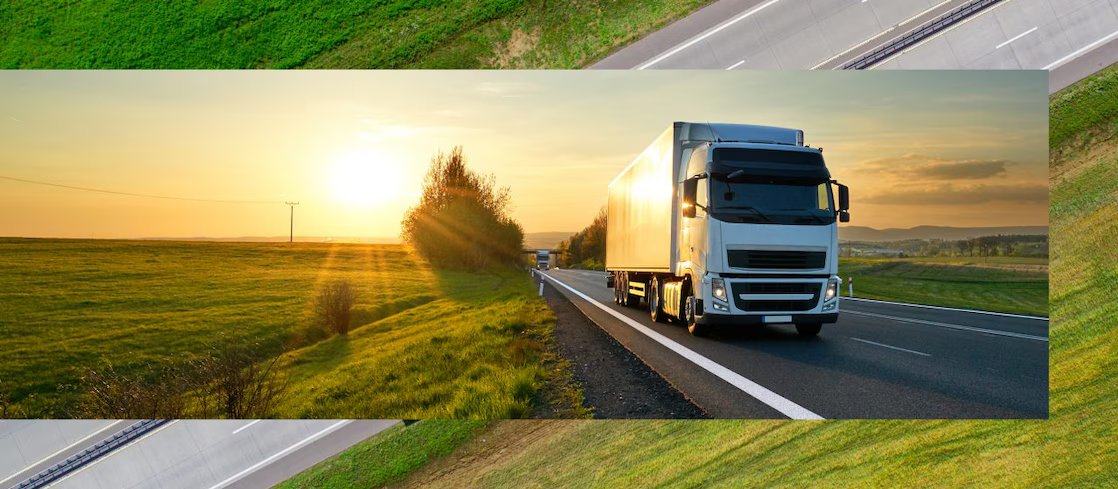 Truck on a highway
